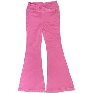We the Free People Pull On Style Bright Pink Retro 70s Bell Bottom Pants 28
